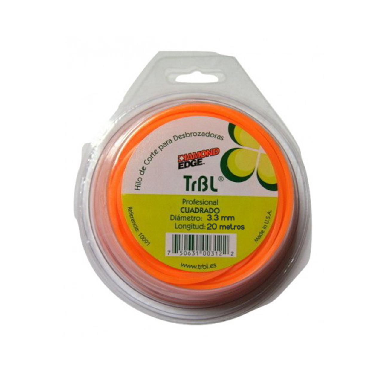 NYLON TRBL CUADRADO 3,3 MM 20 METROS