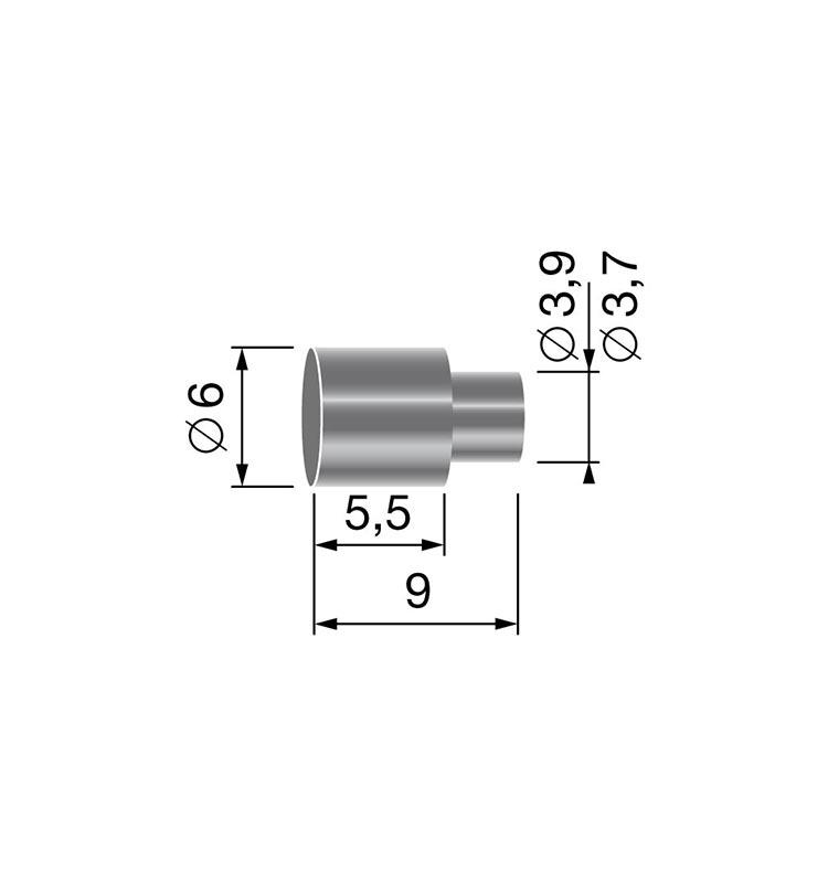 TERMINACIÓN FUNDA DE CABLE CON CONDUCTO, 5,0 MM