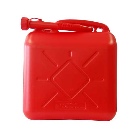 BIDON DE PLASTICO PARA GASOLINA 10 LITROS COLOR ROJO