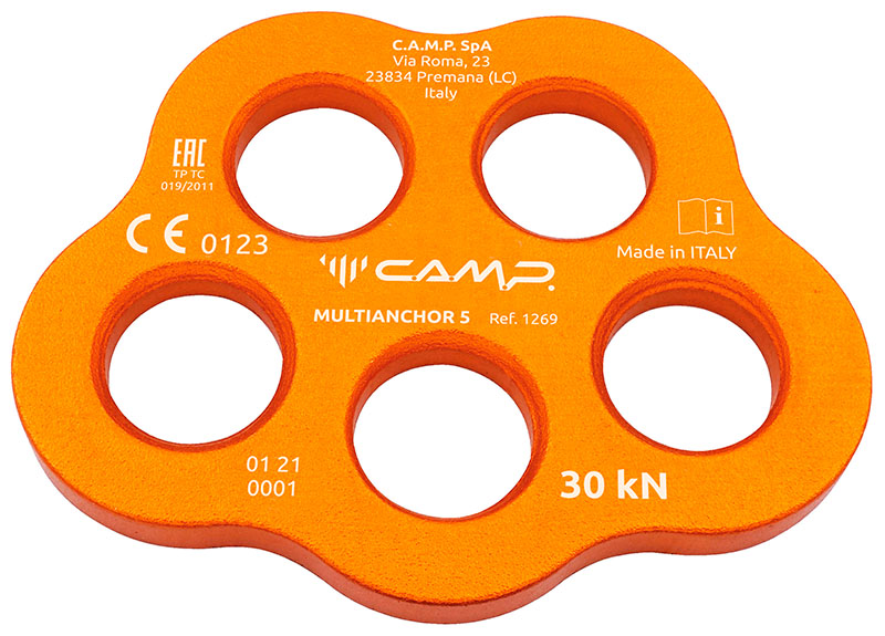 PLACA MULTIANCLAJE CAMP 5 AGUJEROS - 93 x 72 x 8 MM