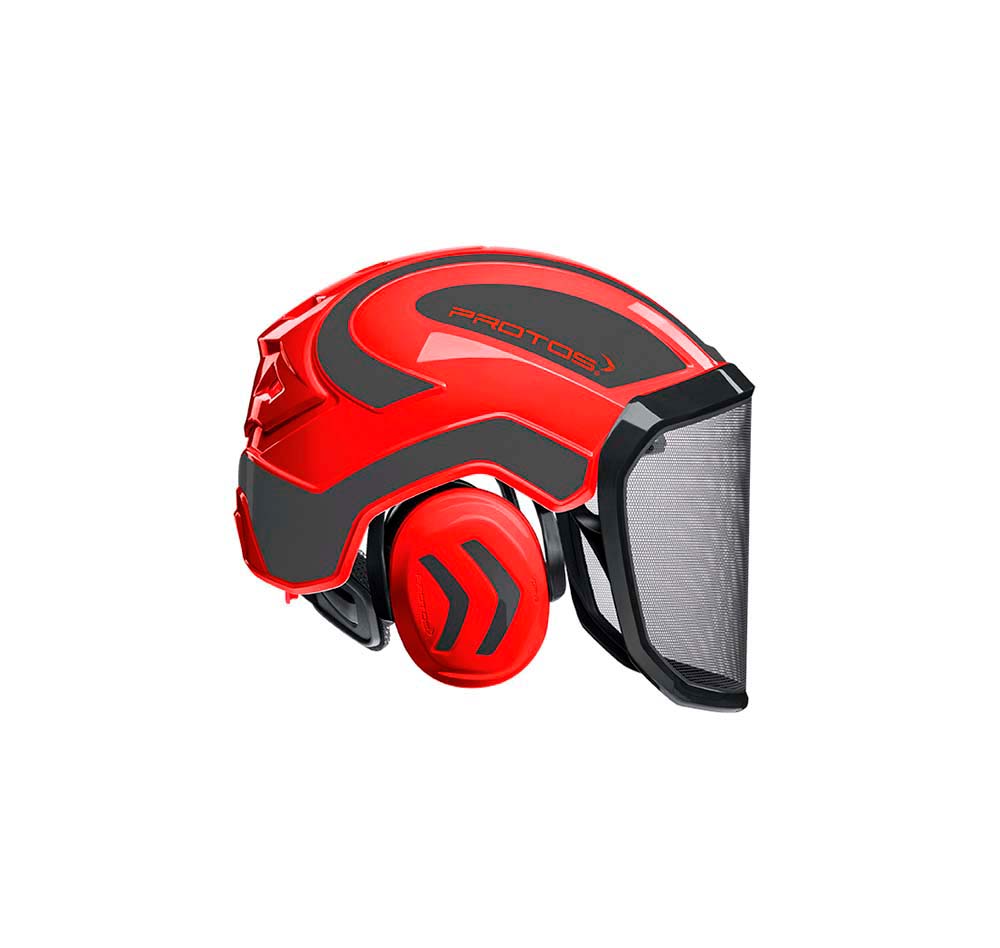 CASCO PROTOS INTEGRAL FOREST - ROJO/GRIS