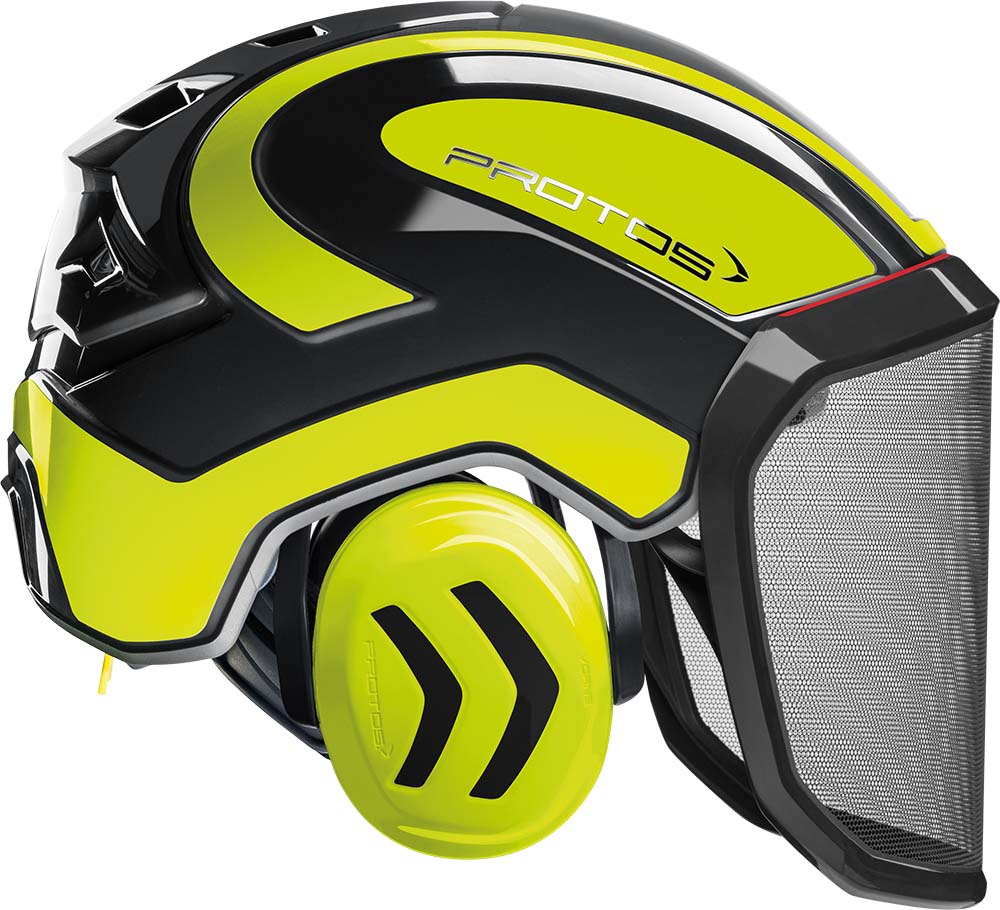 CASCO PROTOS INTEGRAL FOREST - NEGRO/AMARILLO NEÓN