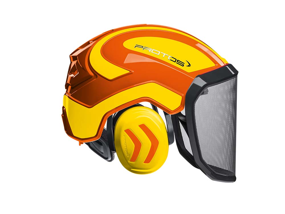 CASCO PROTOS INTEGRAL FOREST - NARANJA/AMARILLO