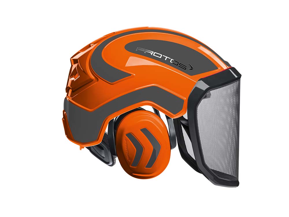 CASCO PROTOS INTEGRAL FOREST - NARANJA/GRIS