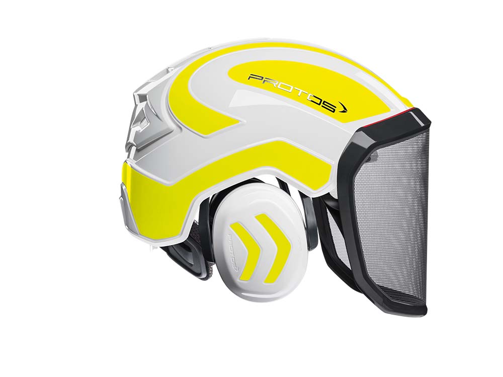 CASCO PROTOS INTEGRAL FOREST - BLANCO/AMARILLO