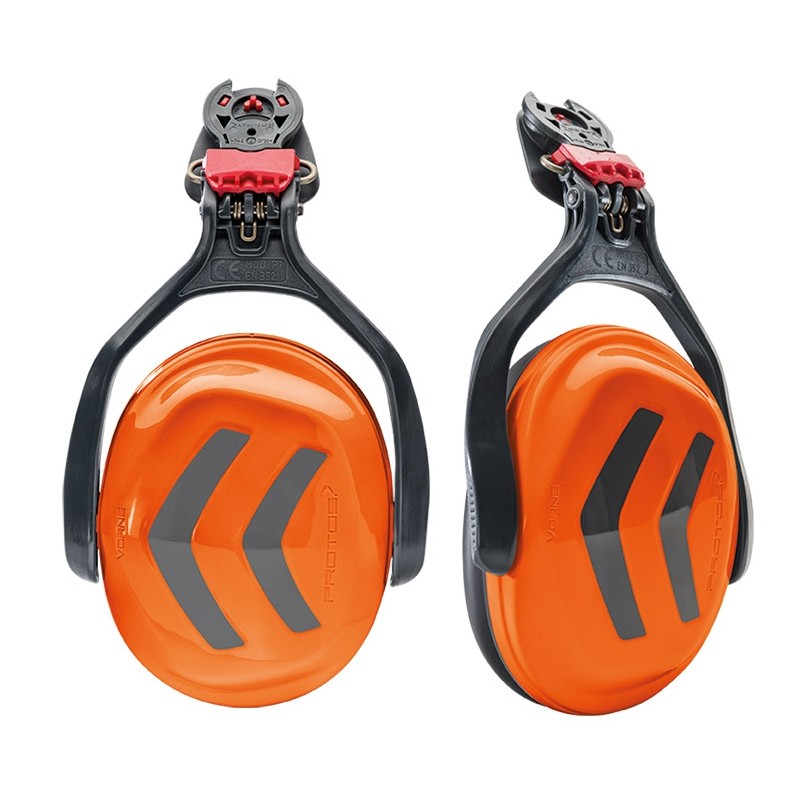 AURICULARES CASCO PROTOS - NARANJA/GRIS