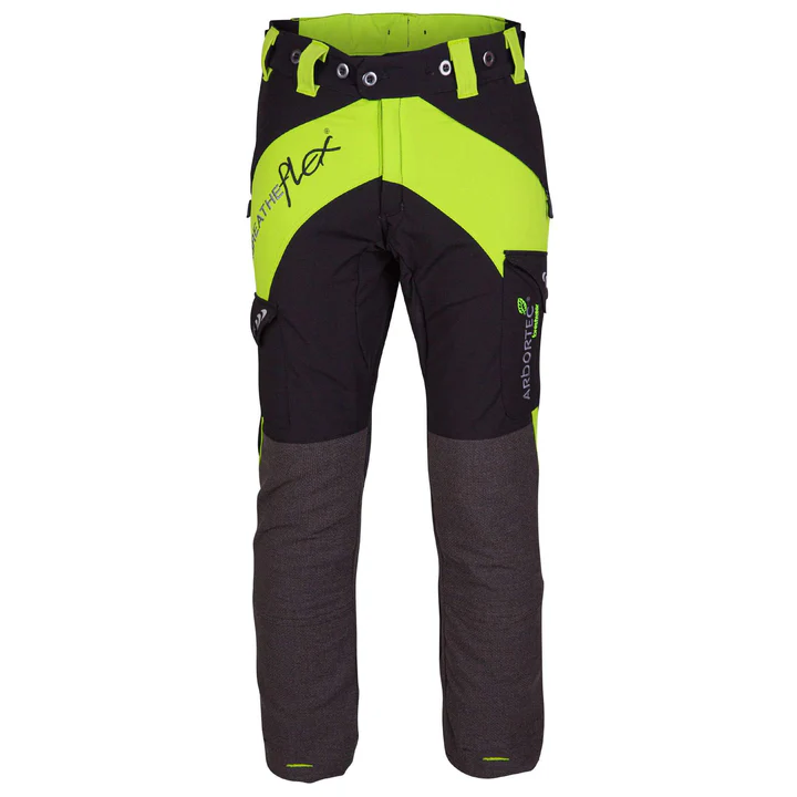 PANTALÓN CON PROTECCIÓN ANTICORTE ARBORTEC BREATHEFLEX - CLASE 1 (20 M/S) TIPO A COLOR LIMA/NEGRO - PARA MUJER