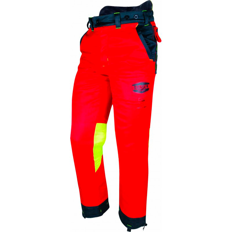 PANTALÓN ANTICORTE SOLIDUR AUPARE CLASE 1 TIPO A COLOR ROJO