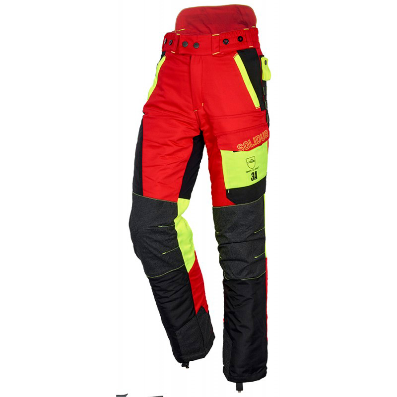 PANTALÓN ANTICORTE SOLIDUR COMFY CLASE 3 TIPO A COLOR ROJO