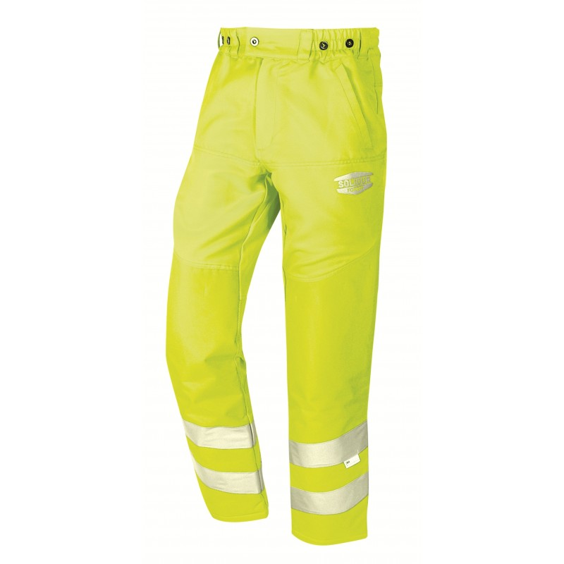 PANTALÓN DE DESBROCE DE ALTA VISIBILIDAD SOLIDUR COLOR AMARILLO