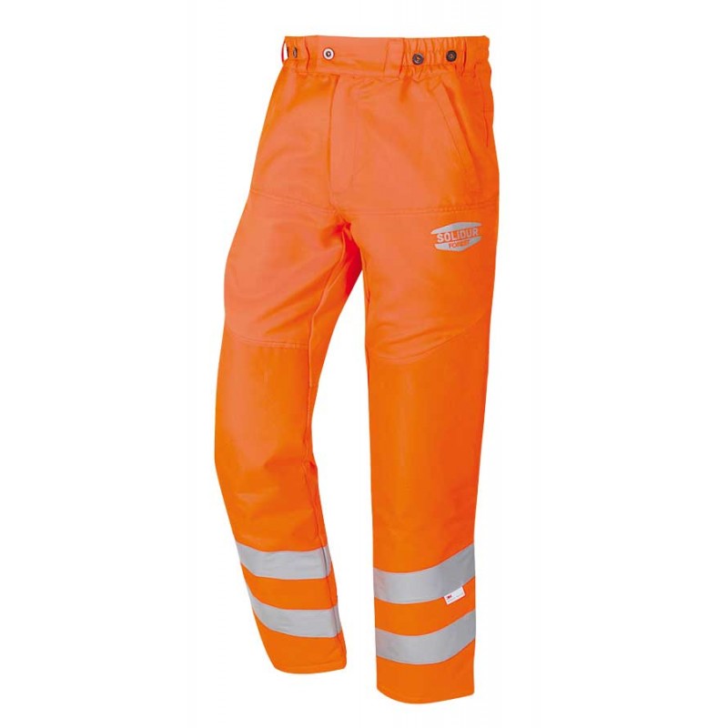 PANTALÓN DE DESBROCE DE ALTA VISIBILIDAD SOLIDUR COLOR NARANJA