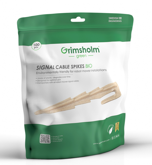 PIQUETAS BIODEGRADABLE GRIMSHOLM PARA CABLE DE SEŃAL, 100 UDS